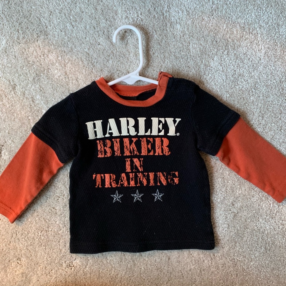 Harley Davidson Biker in Training Shirt